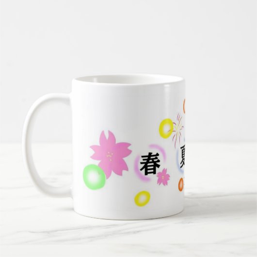 Japanese Traditional Spring Summer Fall Winter Kaffeetasse (Links)