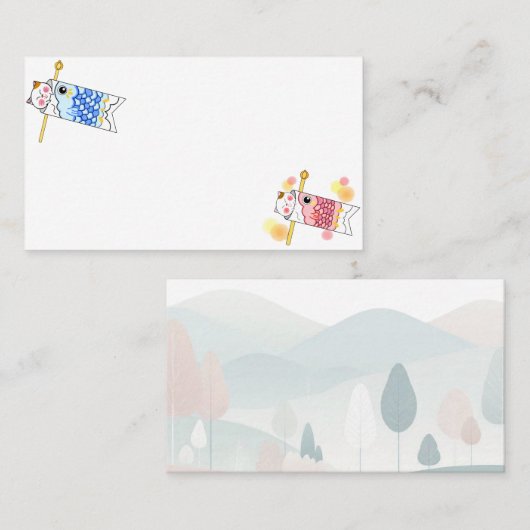 Japanese　Traditional　Vintage Visitenkarte (Vorne/Hinten)