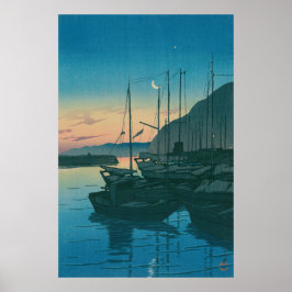 Japanese Ukiyo-e by Hasui Kawase "Morning in Beppu Poster