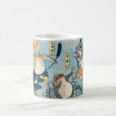 Japanese Ukiyo-e Frog — Custom Text Kaffeetasse (Mittel)