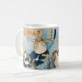 Japanese Ukiyo-e Frog — Custom Text Kaffeetasse (Vorderseite Links)