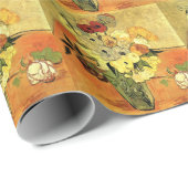 Japanese Vase, Roses, Anemones by Vincent van Gogh Geschenkpapier (Rolleneckpunkt)