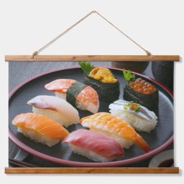 Japanese Waltz | Eight Sushi Poems Dancing Wandteppich Mit Holzrahmen