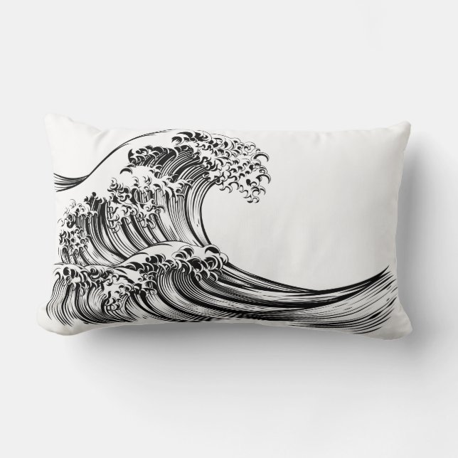 JAPANESE WAVE BAUMWOLLE Kissen (Vorderseite)