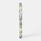 Japanese Wave Pattern Monogrammed iPhone 16 Hülle (Linke Seite)