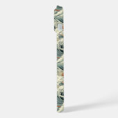 Japanese Wave Pattern Monogrammed iPhone Hülle (Linke Seite)