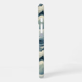 Japanese Waves Pattern Monogrammed iPhone Hülle (Linke Seite)