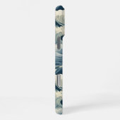 Japanese Waves Pattern Monogrammed iPhone Hülle (Rechte Seite)