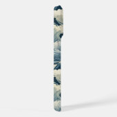 Japanese Waves Pattern Monogrammed iPhone Hülle (Rechte Seite)