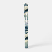 Japanese Waves Pattern Monogrammed iPhone Hülle (Linke Seite)