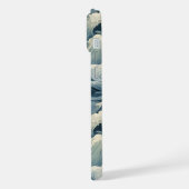 Japanese Waves Pattern Monogrammed iPhone Hülle (Linke Seite)