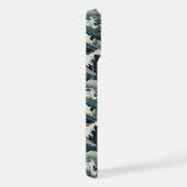 Japanese Waves Print Monogrammed iPhone Hülle (Rechte Seite)