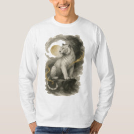 【Japanese White Tiger Long Sleeve T-Shirt】 T-Shirt