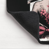 Japanese Woman Cherry Blossom Tattoo Art Geisha Wo Mousepad (Ecke)