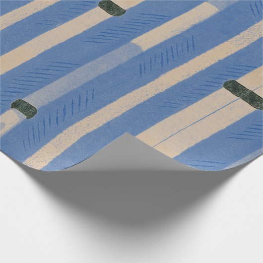 JAPANESE WOODBLOCK BAMBOO PATTERN WRAPPPAPIER GESCHENKPAPIER (Ecke)