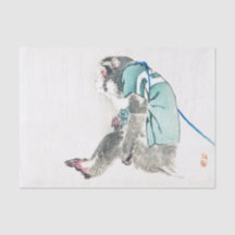 JAPANESE WOODBLOCK DRUCKMONKEY TISSUPAPIER