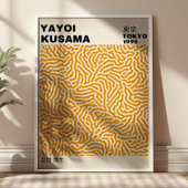 Japanese Yayoi Kusama Yellow Abstract Exhibition Poster