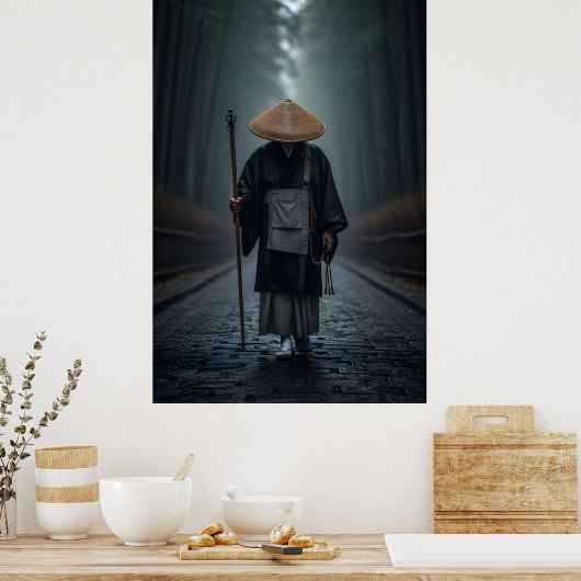 Japanese Zen Monk Poster (Küche)