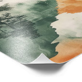 Japaneses Art - Misty Mountain Lake Reflection Fotodruck (Ecke)