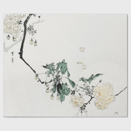 JAPANESISCHE BLUME-Umschlagpapier Geschenkpapier (Flach)