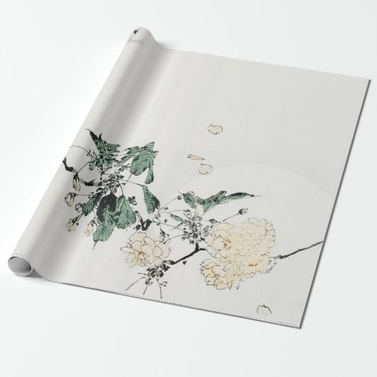 JAPANESISCHE BLUME-Umschlagpapier Geschenkpapier (Ungerollt)