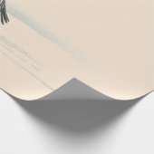 JAPANESISCHE WOODBLOCK BIRD DRUCK PEACH Wrapping P Geschenkpapier (Ecke)