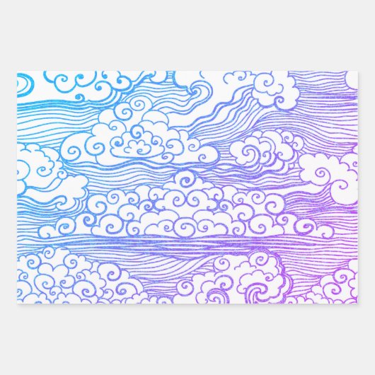 JAPANESISCHES BERGDRUCKEN-Set Geschenkpapier Set (Vorderseite 3)