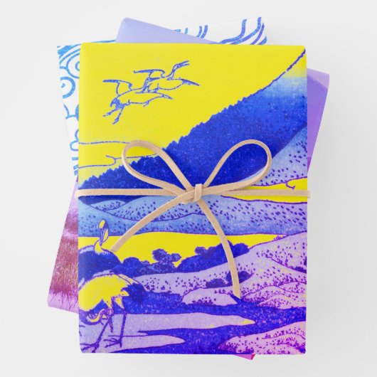 JAPANESISCHES BERGDRUCKEN-Set Geschenkpapier Set (Beispiel)