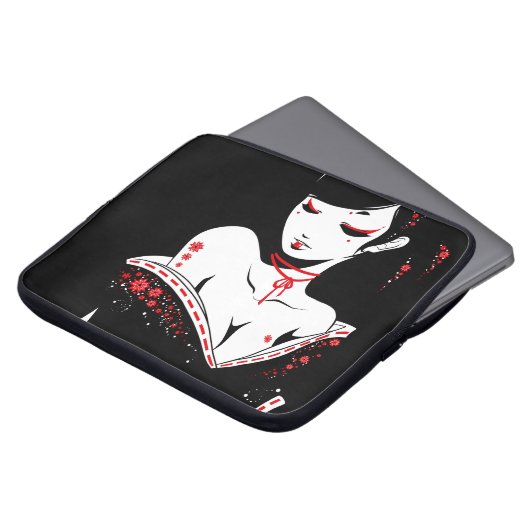 _japanesque_red laptopschutzhülle (Vorne Oben)