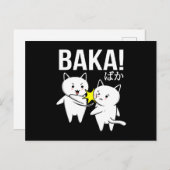 Japanisch Anime Baka Neko Funny Kawaii Cat Postkarte (Vorne/Hinten)