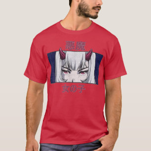 Japanisch Anime Evil Girl Waifu Japan Kawaii Otaku T-Shirt
