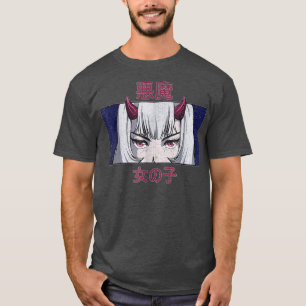 Japanisch Anime Evil Girl Waifu Japan Kawaii Otaku T-Shirt