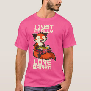 Japanisch Anime Kawaii Ramen Noodles Fox T-Shirt