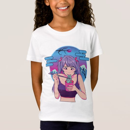Japanisch Anime Ramen T-Shirt (Vorderseite)