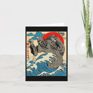 Japanisch Art Ghostzilla Funny Ghost Geschenke für Karte