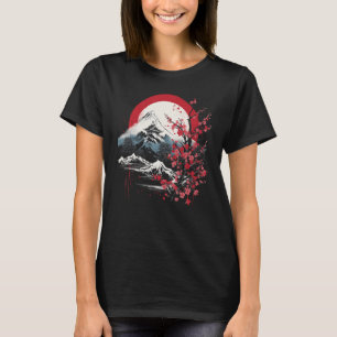 Japanisch Art Mount Fuji Cherry Blossom Japan Aest T-Shirt