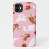 Japanisch Art Pink Sakuras & Rabbits iPhone 11 Fal Case-Mate iPhone Hülle (Rückseite)