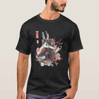 Japanisch Art Rabbit Ninja Ukiyo e Anime Style Sam T-Shirt