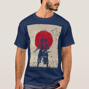 Japanisch Art Samurai Vintag Fighter Retro Design T-Shirt