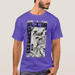 Japanisch Art Samurai Vintag Fighter Retro Design T-Shirt