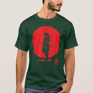 Japanisch Art Samurai Vintag Fighter Retro Design T-Shirt