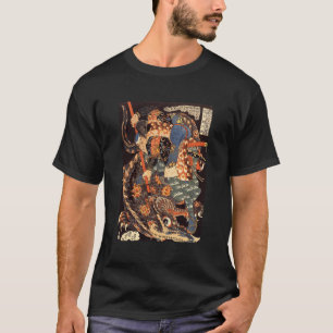 Japanisch Art Woodblock Miyamoto Musashi Samurai G T-Shirt