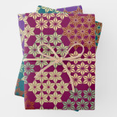 Japanisch Asanoha Mix Pattern Geschenkpapier Set (Beispiel)