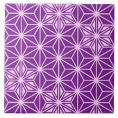 Japanisch Asanoha oder Star Pattern, Amethym lila Fliese (Vorderseite)