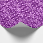 Japanisch Asanoha oder Star Pattern, Amethyst lila Geschenkpapier (Ecke)