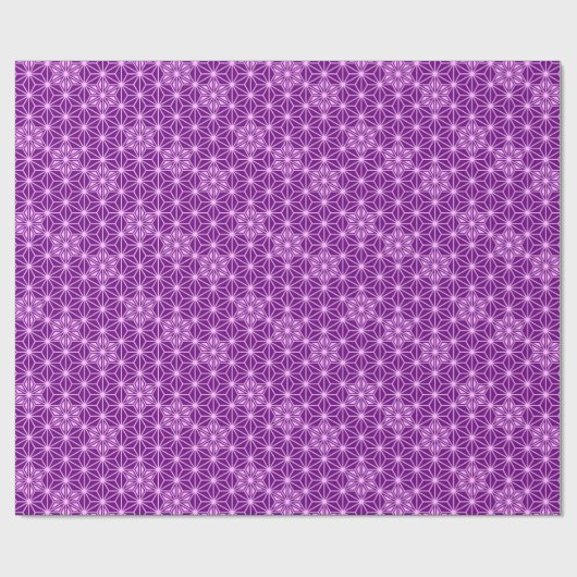 Japanisch Asanoha oder Star Pattern, Amethyst lila Geschenkpapier (Flach)
