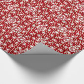 Japanisch Asanoha oder Star Pattern, dunkelrot Geschenkpapier (Ecke)