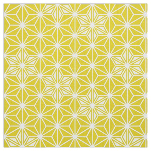 Japanisch Asanoha oder Star Pattern, gelb und weiß Stoff (Muster)