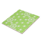 Japanisch Asanoha oder Star Pattern, hellgrün Fliese (Seite)