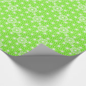 Japanisch Asanoha oder Star Pattern, hellgrün Geschenkpapier (Ecke)
